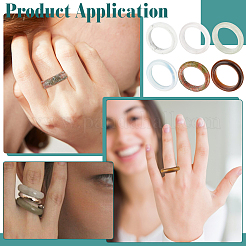 6 Stück 6 Stile natürliche und synthetische Edelstein-Fingerringe für Unisex&nbsp;RJEW-BC0001-25