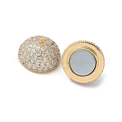 Fermoirs magnétiques en laiton avec zircone cubique de micro pave&nbsp;KK-U052-15G