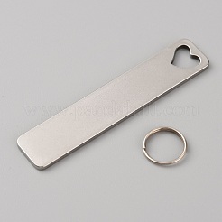 Schlüsselanhänger aus Edelstahl 304&nbsp;KEYC-WH0004-32P
