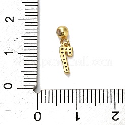 925 breloque européenne en argent sterling avec micro pavé de zircones cubiques transparentes&nbsp;STER-A045-01G-7