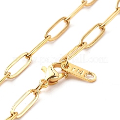 Collier avec chaînes en trombones en acier inoxydable 304&nbsp;NJEW-JN03593-01