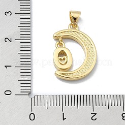 Pendenti in zirconi cubici trasparenti in micro pavè di ottone&nbsp;KK-A221-18H-G