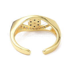 Mauvais œil véritable bagues de manchette plaquées 18k pour cadeau femme&nbsp;ZIRC-C021-03G-01