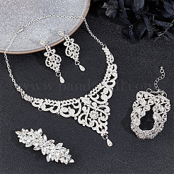Kristall Strass Hochzeit Schmuckset&nbsp;SJEW-GO0001-02