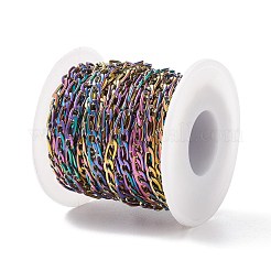 Placcatura ionica (ip) catene madre-figlio in acciaio inossidabile 304 color arcobaleno&nbsp;CHS-K001-84M