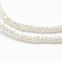 Chapelets de perles en verre électroplaqué&nbsp;X-EGLA-J144-HR-C02