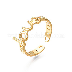 Bague ouverte en acier inoxydable 304 avec placage ionique (IP) pour femme&nbsp;LS-RJEW-S405-262G