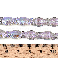 Brins de perles de verre électrolytiques transparentes&nbsp;GLAA-T023-40B-05