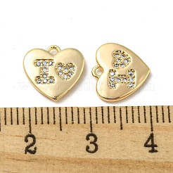 Pendentifs avec zircon cubiques à micro-pavés en laiton&nbsp;KK-H460-45G