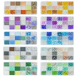 Kits de fabrication de boucles d'oreilles en perles de verre à faire soi-même&nbsp;DIY-YW0011-24