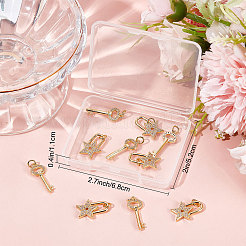 12 pendentif en laiton à 2 styles avec micro pavé de perles en zircone cubique transparente&nbsp;KK-BBC0002-96
