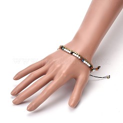 Braccialetti multi-filo di perline naturali di howlite&nbsp;BJEW-JB04120-03