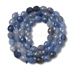 Granos de aventurina azul natural hebras&nbsp;G-K376-F13-01