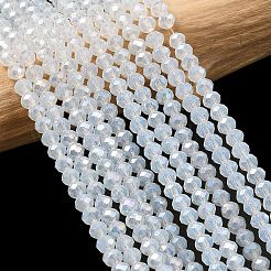 Abalorios de vidrio de cristal del rondelle hebras&nbsp;EGLA-F049C-01