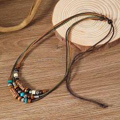 Ensembles de colliers de perles en bois&nbsp;FS-WG2541A-01