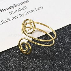 Bagues de manchette rondes ouvertes en acier inoxydable 304 pour femmes et hommes&nbsp;RJEW-Z071-02B-G