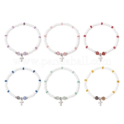 Bracelets à breloques miniatures en acier inoxydable 304&nbsp;BJEW-MZ00325