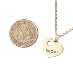 Collana con ciondolo in acciaio inossidabile 304 per la festa della mamma&nbsp;NJEW-TA00194-02