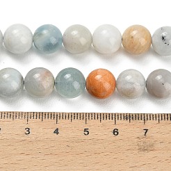 Natürliche Aquamarin Perlen Stränge&nbsp;G-F591-29A-10mm-04