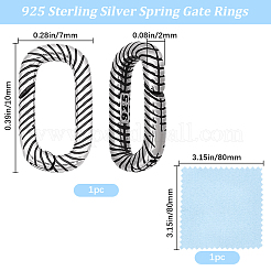 1 Stück Sterlingsilber-Federtorringe&nbsp;STER-BBC0009-55A