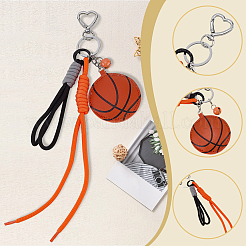 1 porte-clés en cuir PU sur le thème du sport&nbsp;KEYC-SP0001-67C