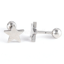 Anlaufgeschützte 201 Edelstahl Barbell Knorpel Ohrringe&nbsp;EJEW-R147-08