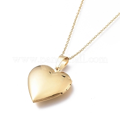 Herz Medaillon Anhänger 304 Edelstahl Schmuck-Sets&nbsp;SJEW-M097-05G