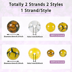 2 stränge 2 arten natürliche drachen adern achat perlen stränge&nbsp;G-TA0002-42