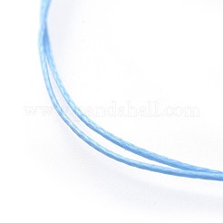 Fabrication de bracelet en cordons de polyester cirés plats réglables&nbsp;AJEW-JB00507-M