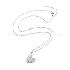 Collane con pendente in zirconia cubica trasparente micro pavé in ottone di san valentino&nbsp;NJEW-B101-06P