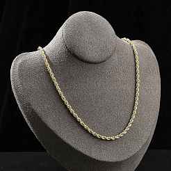 Colliers à chaîne en laiton de 3 mm pour hommes et femmes&nbsp;NJEW-G160-10G