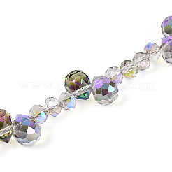 Brins de perles en verre électrolytique et strass acryliques&nbsp;MAK-T011-07B