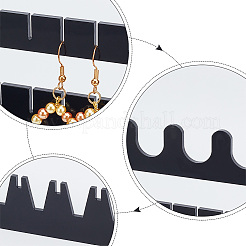 Supporti per espositori per orecchini in acrilico rettangolare a 9 livello&nbsp;EDIS-WH0029-76