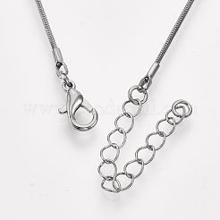 Colliers de chaîne de serpent carré en laiton&nbsp;MAK-T006-10A-B