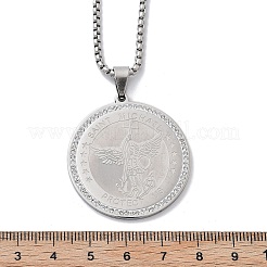 Colliers avec pendentifs en strass en acier inoxydable pour femmes&nbsp;LS-NJEW-U021-02P