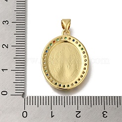 Anhänger aus Messing mit Gestellbeschichtung aus klarem Kubisch Zirkonia&nbsp;KK-G500-02C-G