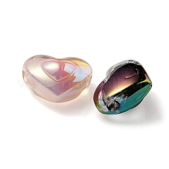 Perlas de acrílico transparentes iridiscentes arco iris chapado uv&nbsp;OACR-C007-04