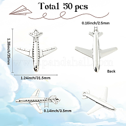 50 ciondolo in lega a forma di aereo in stile tibetano&nbsp;FIND-SC0018-08