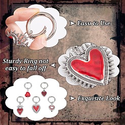 Gothic Herz Legierung Emaille Schuhe Charms&nbsp;HJEW-GO00051