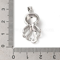 Pendentifs en laiton de poulpe de placage de support&nbsp;KK-Z056-03P