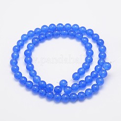 Natürliche und gefärbte Perle Malaysia Jade Stränge&nbsp;G-A146-6mm-A21