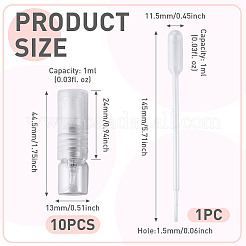 10 flacon de parfum en verre&nbsp;AJEW-TADJ0001-24