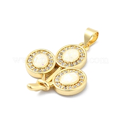 Pendenti in zirconi cubici trasparenti in micro pavè di ottone&nbsp;KK-A221-13G