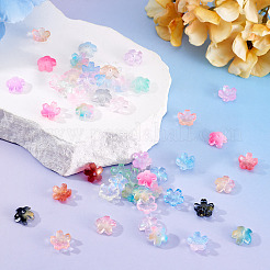 50 embout de perle de verre teint et chauffé&nbsp;GLAA-TADJ0001-17
