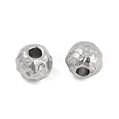 Perles en acier inoxydable chirurgical 316 texturées anti-ternissement&nbsp;STAS-M106-01D-P