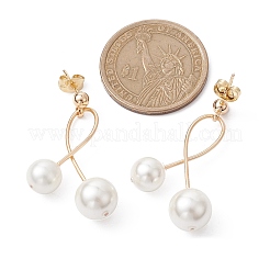 Orecchini pendenti con perle rotonde e conchiglie&nbsp;EJEW-TA00348