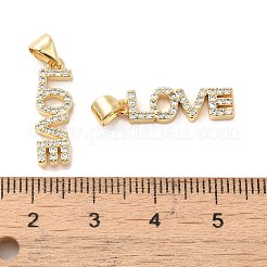 Pendentifs en laiton plaqué micro pavé pour la saint-valentin&nbsp;KK-A206-07G