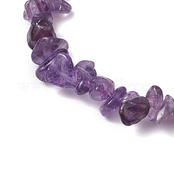 2 Stück 2 Stil natürliche Rosenquarz & Amethyst Chips Perlen Stretch-Armbänder Set&nbsp;BJEW-JB11088
