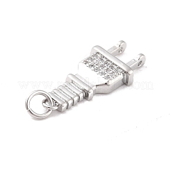 Umweltfreundliche Messing-Mikropflaster-Anhänger aus Zirkonia&nbsp;KK-K268-16P