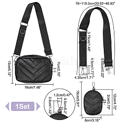 Umhängetasche aus PU-Leder für Damen&nbsp;DIY-WH0409-35B
